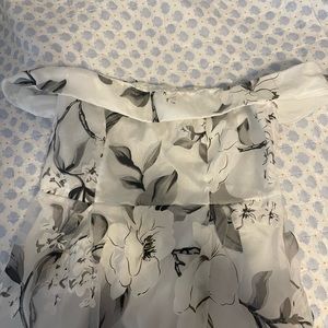 Black/White/Grey Off-the-shoulder dress. Size M.